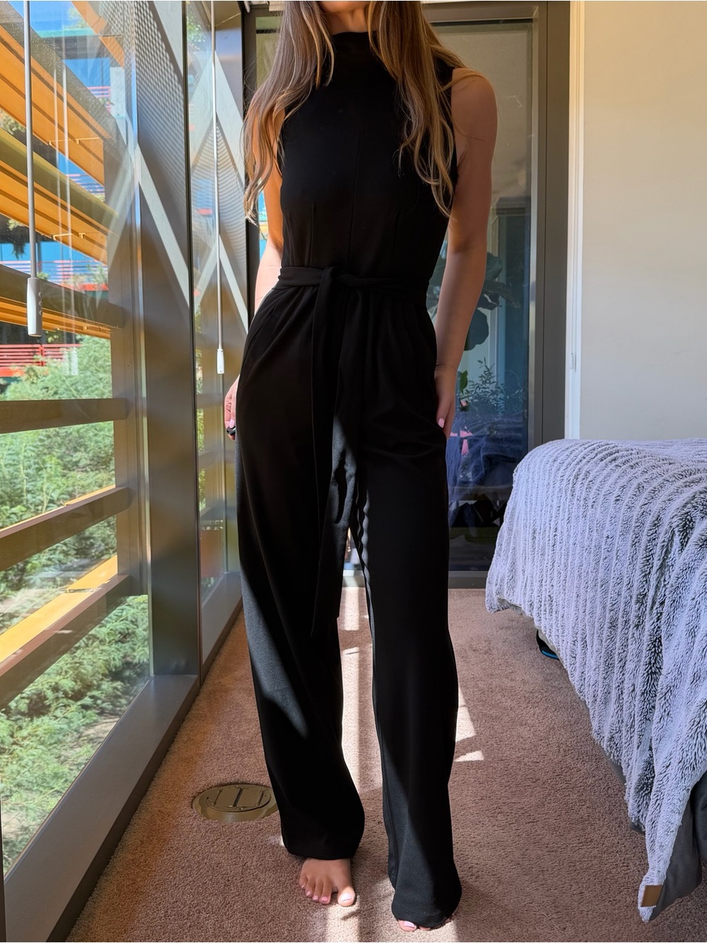1. STATE Black Business Casual Jumpsuit